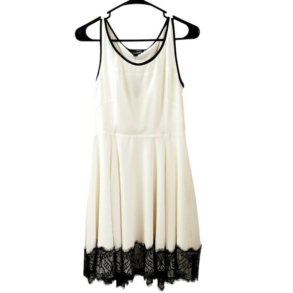 Express Dresses & Skirts - Express Women's Fit & Flare White Black Dress Size 2 NWT $ 88.00